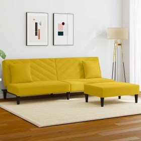 Juego de sofás con cojines 2 piezas terciopelo amarillo en Sofás | Comprar online en Foru.es