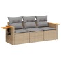 Juego de sofás de jardín con cojines beige 3 pzas ratán PE de , Conjuntos de jardín - Ref: Foro24-3259000, Precio: 233,87 €, ...