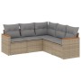 Juego de sofás jardín con cojines 5 pzas ratán sintético beige de , Conjuntos de jardín - Ref: Foro24-3258363, Precio: 348,59...