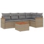 Juego de sofás jardín con cojines 6 pzas ratán sintético beige de , Conjuntos de jardín - Ref: Foro24-3258356, Precio: 393,76...