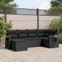 Set de sofás de jardín 6 piezas y cojines ratán sintético negro de , Conjuntos de jardín - Ref: Foro24-3259416, Precio: 450,3...