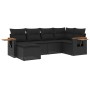 Set de sofás de jardín 6 piezas y cojines ratán sintético negro de , Conjuntos de jardín - Ref: Foro24-3259416, Precio: 450,3...