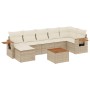 Juego de sofás de jardín con cojines beige 8 pzas ratán PE de , Conjuntos de jardín - Ref: Foro24-3259440, Precio: 529,54 €, ...