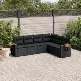 Set de sofás de jardín 6 piezas y cojines ratán sintético negro de , Conjuntos de jardín - Ref: Foro24-3259241, Precio: 435,3...