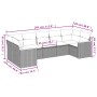 Set de sofás de jardín 7 piezas con cojines ratán PE gris de , Conjuntos de jardín - Ref: Foro24-3258672, Precio: 433,02 €, D...