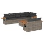Set de muebles de jardín 9 pzas y cojines ratán sintético gris de , Conjuntos de jardín - Ref: Foro24-3259400, Precio: 630,10...
