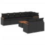 Set de sofás de jardín 8 piezas y cojines ratán sintético negro de , Conjuntos de jardín - Ref: Foro24-3258555, Precio: 629,0...