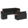 Set de sofás de jardín 8 piezas y cojines ratán sintético negro de , Conjuntos de jardín - Ref: Foro24-3259402, Precio: 637,4...