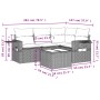 Set de muebles de jardín 5 pzas y cojines ratán sintético negro de , Conjuntos de jardín - Ref: Foro24-3252452, Precio: 378,3...