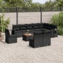 Set de sofás de jardín 11 pzas y cojines ratán sintético negro de , Conjuntos de jardín - Ref: Foro24-3256944, Precio: 665,10...