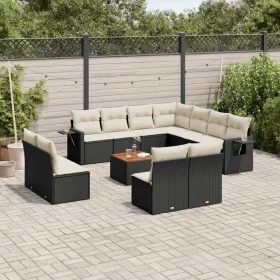 Set de sofás de jardín 12 piezas cojines ratán sintético negro de , Conjuntos de jardín - Ref: Foro24-3256952, Precio: 655,57...