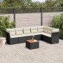 Set de sofás de jardín 8 piezas y cojines ratán sintético negro de , Conjuntos de jardín - Ref: Foro24-3223676, Precio: 430,1...