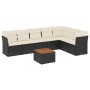 Set de sofás de jardín 8 piezas y cojines ratán sintético negro de , Conjuntos de jardín - Ref: Foro24-3223676, Precio: 430,1...