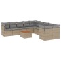 Set de sofás de jardín 11pzas con cojines ratán sintético beige de , Conjuntos de jardín - Ref: Foro24-3223854, Precio: 653,7...