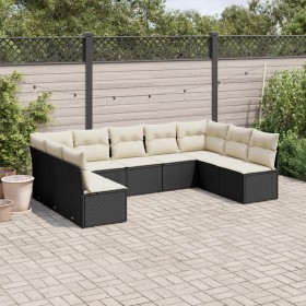 Set de sofás de jardín 8 piezas y cojines ratán sintético negro de , Conjuntos de jardín - Ref: Foro24-3249905, Precio: 497,6...