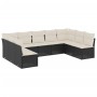 Set de sofás de jardín 8 piezas y cojines ratán sintético negro de , Conjuntos de jardín - Ref: Foro24-3249905, Precio: 497,6...