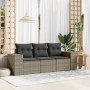 Set de sofá de jardín 3 pzas y cojines ratán sintético gris de , Conjuntos de jardín - Ref: Foro24-3254597, Precio: 225,67 €,...