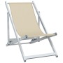 Sillas de playa plegables 2 unidades aluminio y textilene crema de , Sillas de jardín - Ref: Foro24-360169, Precio: 99,47 €, ...