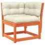 Set de sofás jardín 3 pzas con cojines madera pino marrón cera de , Conjuntos de jardín - Ref: Foro24-3216992, Precio: 340,28...