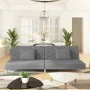 Sofá cama de 2 plazas con dos almohadas tela gris claro de , Sofás - Ref: Foro24-375887, Precio: 248,79 €, Descuento: %