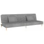 Sofá cama de 2 plazas con dos almohadas tela gris claro de , Sofás - Ref: Foro24-375887, Precio: 248,79 €, Descuento: %