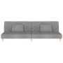 Sofá cama de 2 plazas con dos almohadas tela gris claro de , Sofás - Ref: Foro24-375887, Precio: 254,44 €, Descuento: %