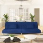 Sofá cama de 2 plazas con dos almohadas tela azul de , Sofás - Ref: Foro24-375893, Precio: 251,34 €, Descuento: %