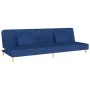 Sofá cama de 2 plazas con dos almohadas tela azul de , Sofás - Ref: Foro24-375893, Precio: 246,97 €, Descuento: %