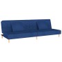 Sofá cama de 2 plazas con dos almohadas tela azul de , Sofás - Ref: Foro24-375893, Precio: 251,34 €, Descuento: %