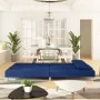 Sofá cama de 2 plazas con dos almohadas tela azul de , Sofás - Ref: Foro24-375893, Precio: 246,97 €, Descuento: %