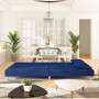 Sofá cama de 2 plazas con dos almohadas tela azul de , Sofás - Ref: Foro24-375893, Precio: 251,34 €, Descuento: %