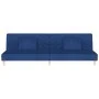 Sofá cama de 2 plazas con dos almohadas tela azul de , Sofás - Ref: Foro24-375893, Precio: 246,97 €, Descuento: %