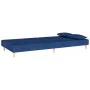 Sofá cama de 2 plazas con dos almohadas tela azul de , Sofás - Ref: Foro24-375893, Precio: 246,97 €, Descuento: %