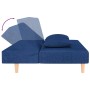 Sofá cama de 2 plazas con dos almohadas tela azul de , Sofás - Ref: Foro24-375893, Precio: 251,34 €, Descuento: %