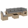 Set sofás de jardín 7 piezas y cojines ratán sintético beige de , Conjuntos de jardín - Ref: Foro24-3252576, Precio: 484,01 €...