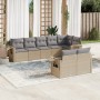 Juego de sofás de jardín con cojines beige 8 pzas ratán PE de , Conjuntos de jardín - Ref: Foro24-3252756, Precio: 603,63 €, ...