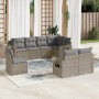 Set de sofás de jardín 8 pzas y cojines ratán sintético gris de , Conjuntos de jardín - Ref: Foro24-3252777, Precio: 577,98 €...