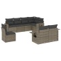 Set de sofás de jardín 8 pzas y cojines ratán sintético gris de , Conjuntos de jardín - Ref: Foro24-3252777, Precio: 577,98 €...