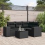 Set de muebles de jardín 5 pzas y cojines ratán sintético negro de , Conjuntos de jardín - Ref: Foro24-3254852, Precio: 368,8...