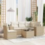 Juego de sofás jardín con cojines 6 pzas ratán sintético beige de , Conjuntos de jardín - Ref: Foro24-3254915, Precio: 461,32...