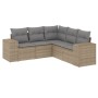Juego de sofás jardín con cojines 5 pzas ratán sintético beige de , Conjuntos de jardín - Ref: Foro24-3222548, Precio: 351,36...