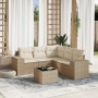 Juego de sofás jardín con cojines 6 pzas ratán sintético beige de , Conjuntos de jardín - Ref: Foro24-3222557, Precio: 417,78...