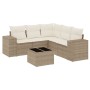 Juego de sofás jardín con cojines 6 pzas ratán sintético beige de , Conjuntos de jardín - Ref: Foro24-3222557, Precio: 417,78...