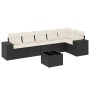 Set de comedor de jardín 7 pzas y cojines ratán sintético negro de , Conjuntos de jardín - Ref: Foro24-3222595, Precio: 401,7...
