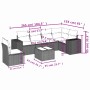 Set de sofás de jardín 7 piezas con cojines ratán PE gris de , Conjuntos de jardín - Ref: Foro24-3222639, Precio: 435,55 €, D...