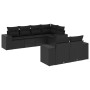 Set de comedor de jardín 7 pzas y cojines ratán sintético negro de , Conjuntos de jardín - Ref: Foro24-3222804, Precio: 558,7...