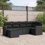 Set de sofás de jardín 6 piezas y cojines ratán sintético negro de , Conjuntos de jardín - Ref: Foro24-3258576, Precio: 424,0...