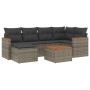 Set de sofás de jardín 7 piezas con cojines ratán PE gris de , Conjuntos de jardín - Ref: Foro24-3258588, Precio: 409,81 €, D...