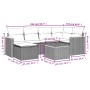 Set de sofás de jardín 7 piezas con cojines ratán PE gris de , Conjuntos de jardín - Ref: Foro24-3258588, Precio: 409,81 €, D...