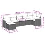 Set de sofás de jardín 7 piezas con cojines ratán PE gris de , Conjuntos de jardín - Ref: Foro24-3258595, Precio: 438,67 €, D...